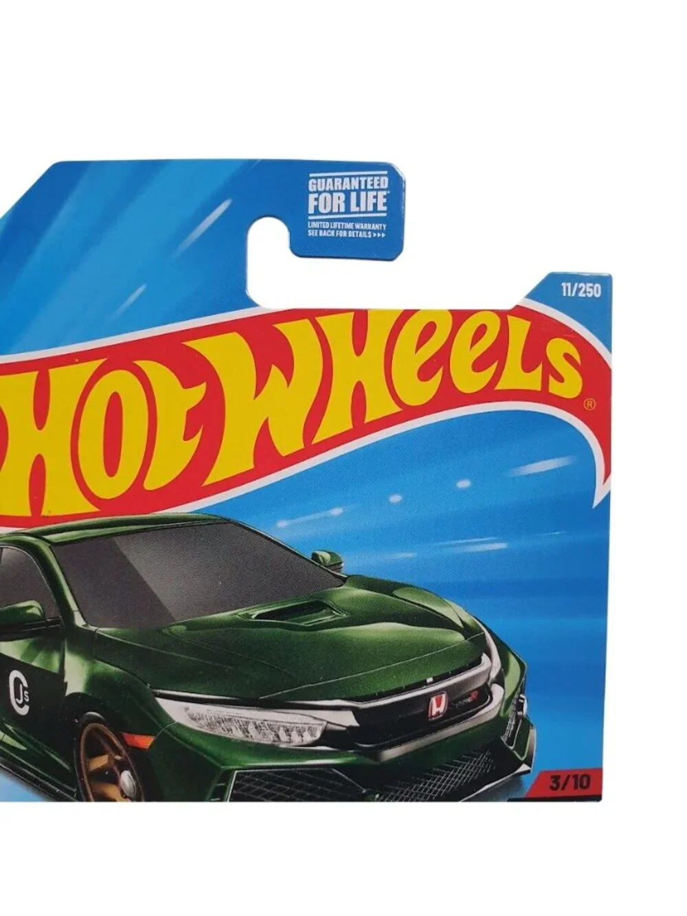 Hot Wheels 2018 Honda Civic Type R Night Speed Series Green Gold Wheels Mattel
